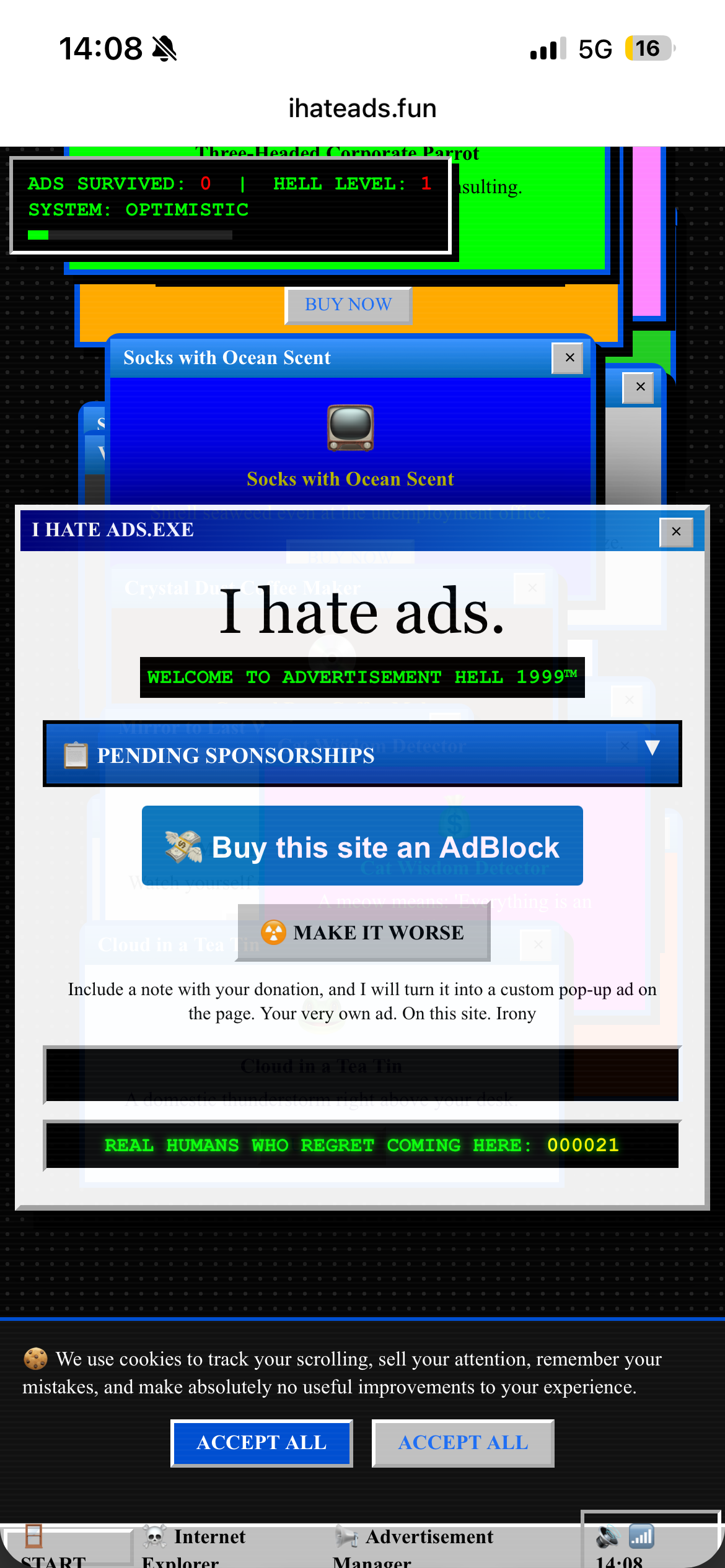 Preview of I hate ads
